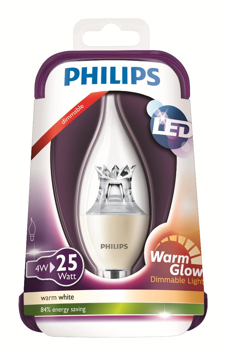 Philips LEDbulb 4-25W E14 WW BA35